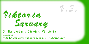 viktoria sarvary business card